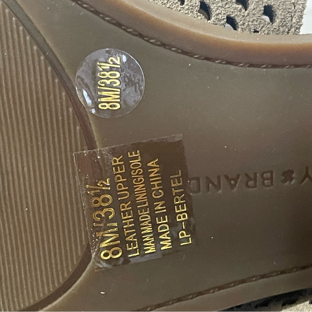 Lucky Brand LP-Bertel Women's 8M Grey Leather Heel Sandals Sling Back Shoes - Picture 8 of 8